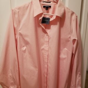 NWT Ladies Pearl Pink No Iron Pin Point Buttondown